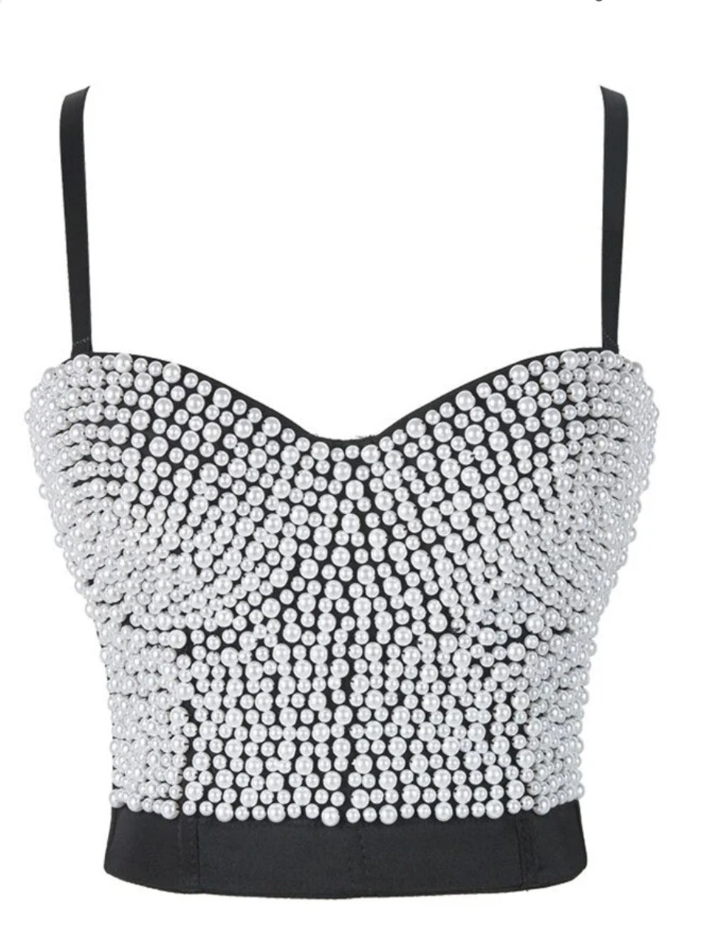 Akira beaded pearl top